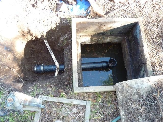 Brand new inlet pipe and baffle for the septic tank